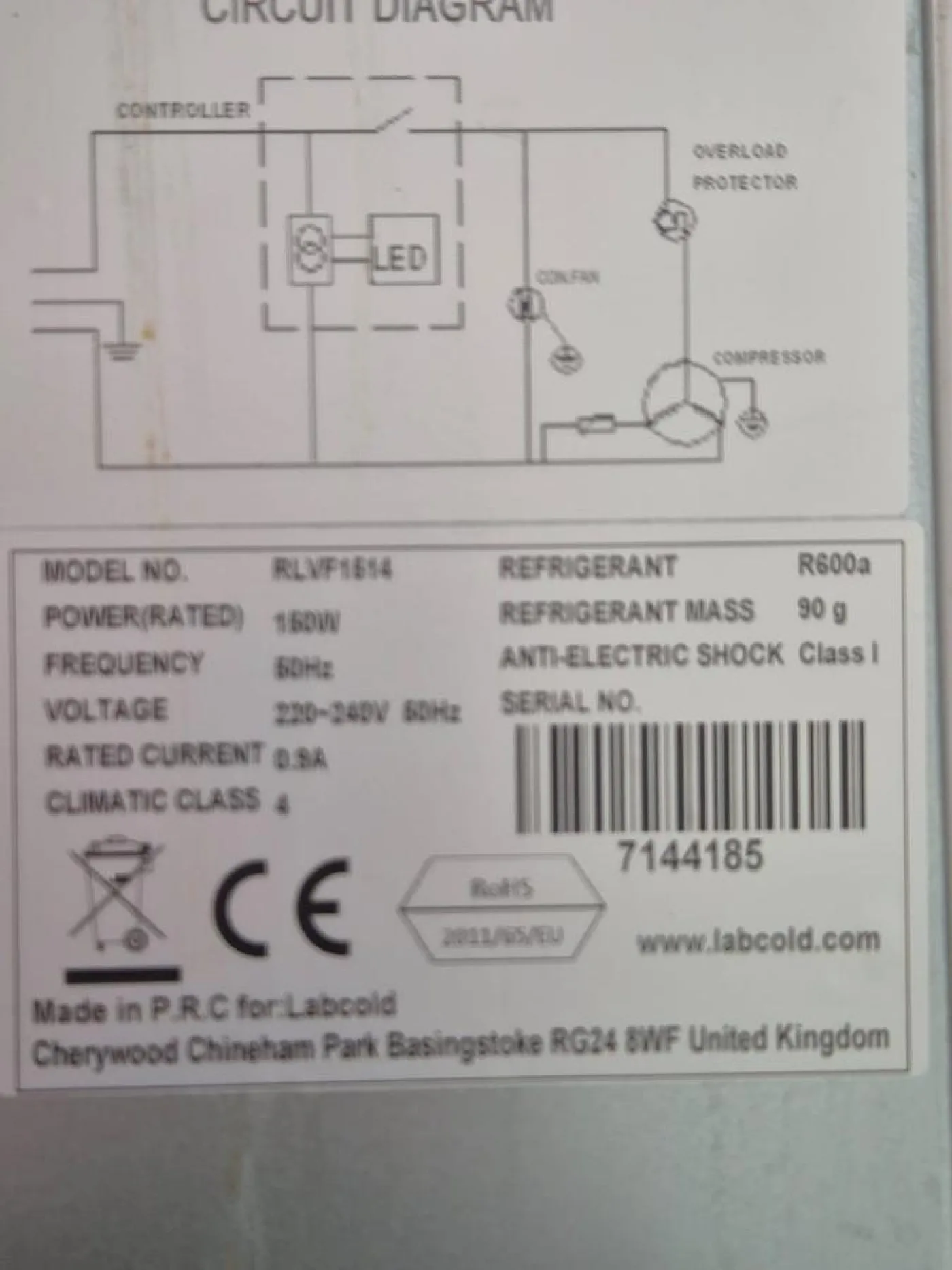 Labcold RLVF1514 Freezer - 7