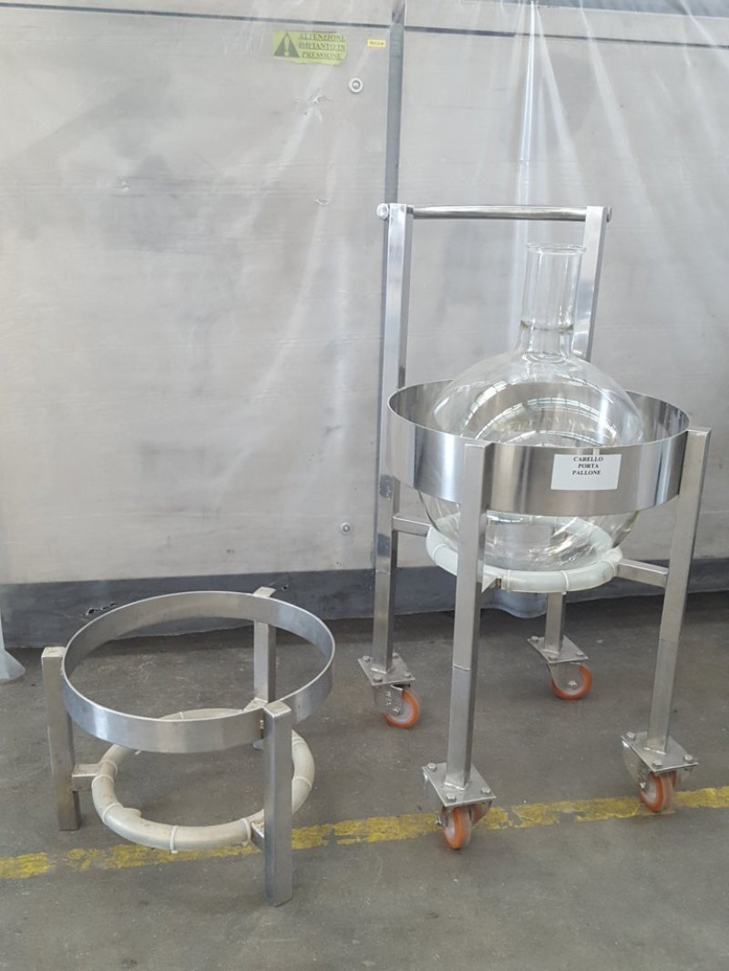 CONTENITORE IN VETRO CON CARRELLO 50 L