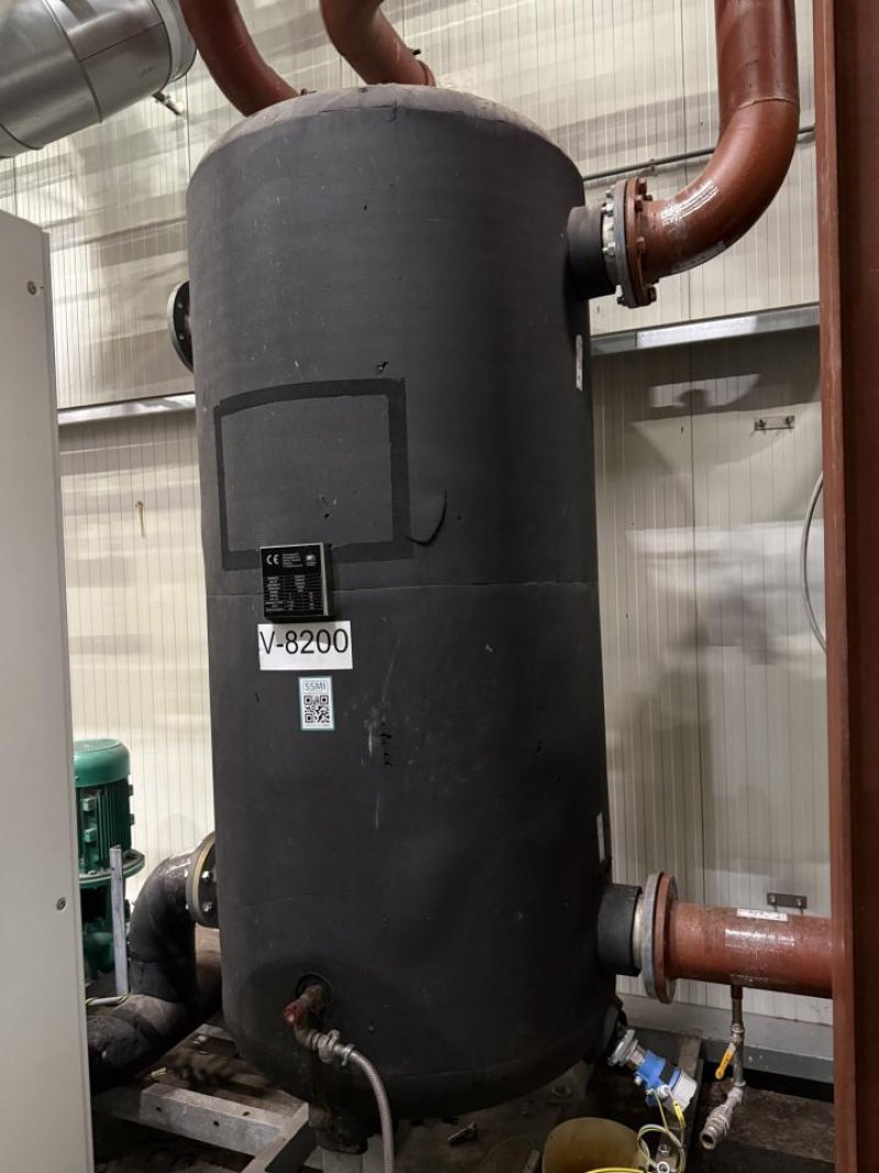 2019 Mac. pressure 6 Bar; Testing pressure * Bar ; Temperature 0 / 50 °C ; Volume 1750 Ltr Chilled water buffer vessel