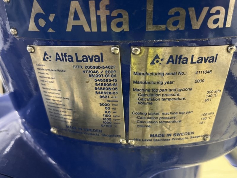 Alfa Laval BTPX 205SGD-34CDP - Separator