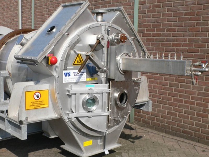 Schepens Inclined Rotary Drum Blender with Spray Bar Arm - Miscellaneous mixer
