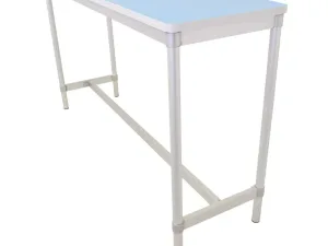 Gopak Enviro Indoor Pastel Blue Rectangle Poseur Table 1200mm - islandcatering