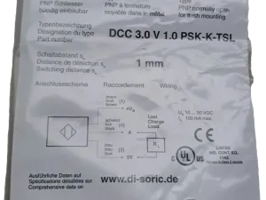 Di-soric Induktiver Näherungssensor INM-300 Miniatur Extended DCC3.0V1.0 PSK-K-TSL