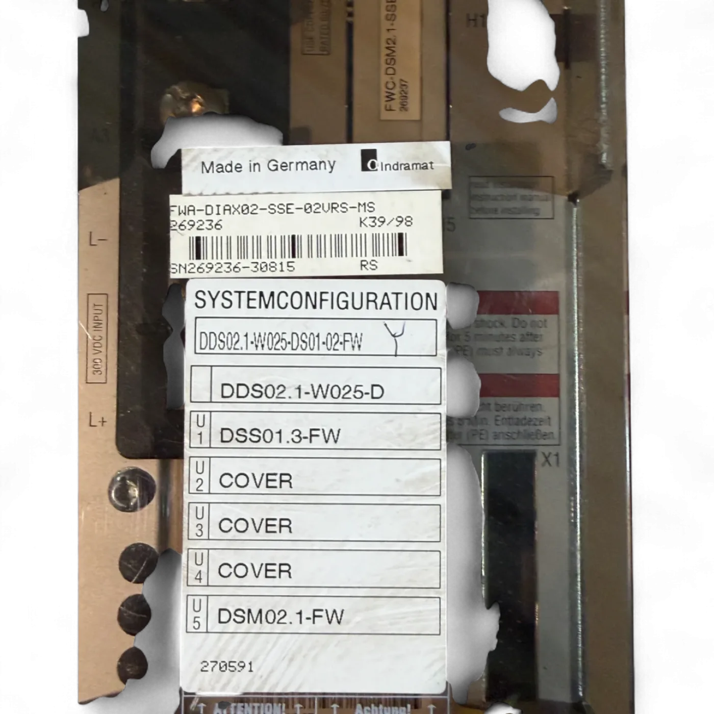 Bosch Rexroth Indramat Servoregler DDS02.1-W025-D für Homag BAZ 32 Digital AC Servo Controller Art.-Nr. DDS02.1-W025-D - 3