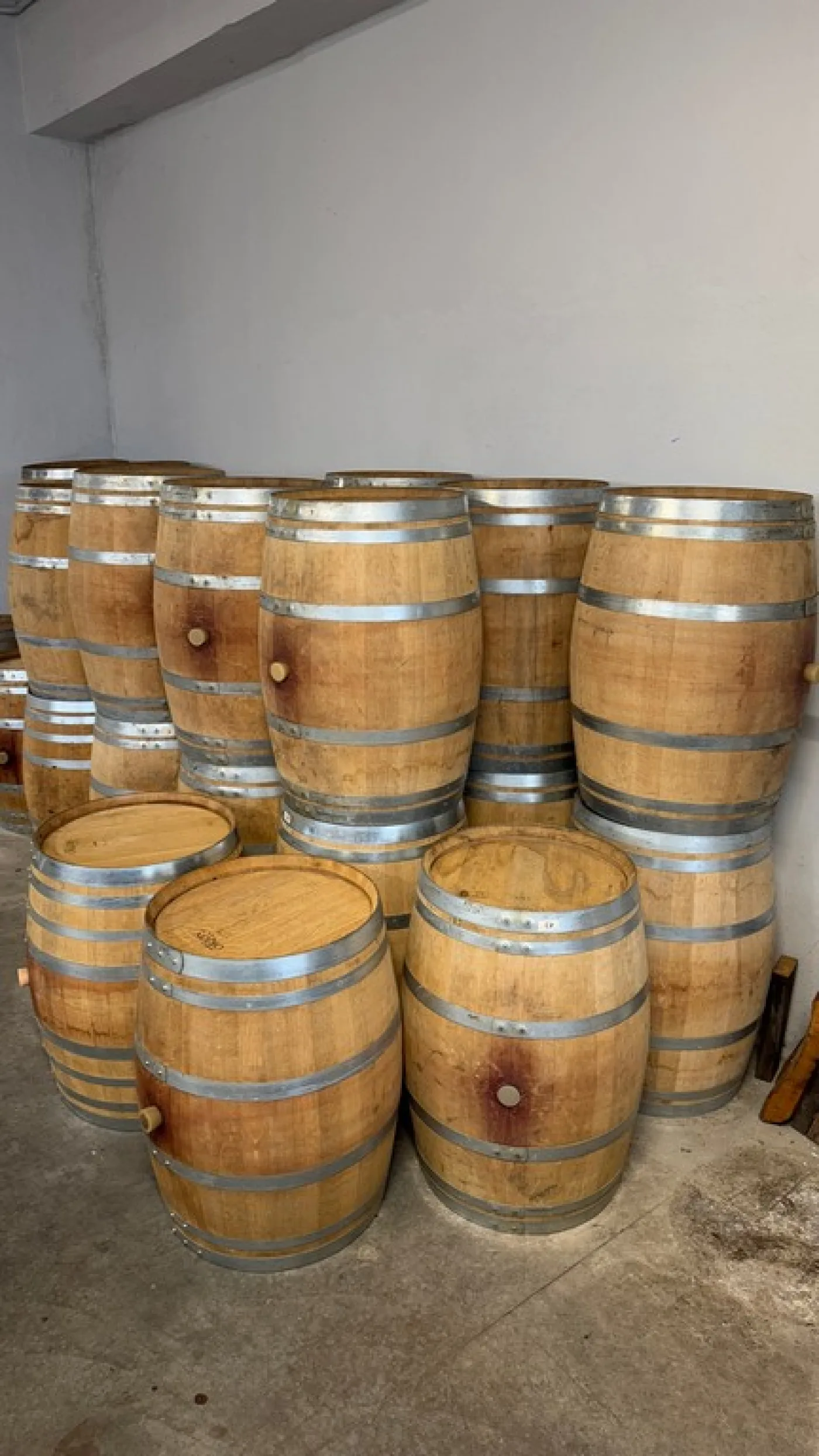 BARRELS IN OAK WOOD CAPACITY LITERS 225/228 OF THIRD-USE USED FOR RED WINE SECOND-HAND EQUIPMENT - 6