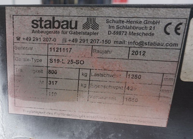 Lastniederhalter Stabau Stabau S19-L25-S0 (2012)