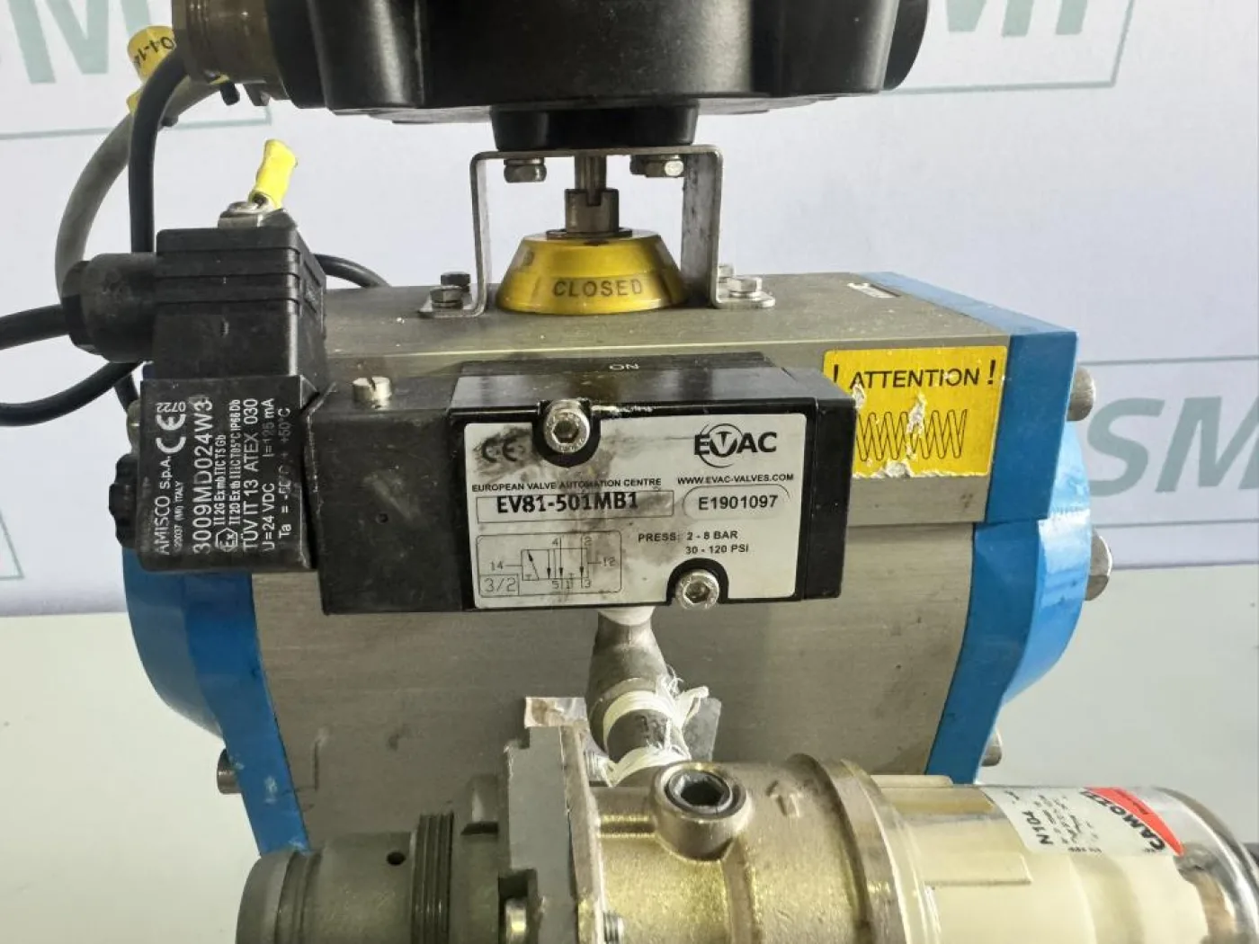 2021 EVAC / Max-Air Technology Pneumatic Valve Actuator Assembly - 6