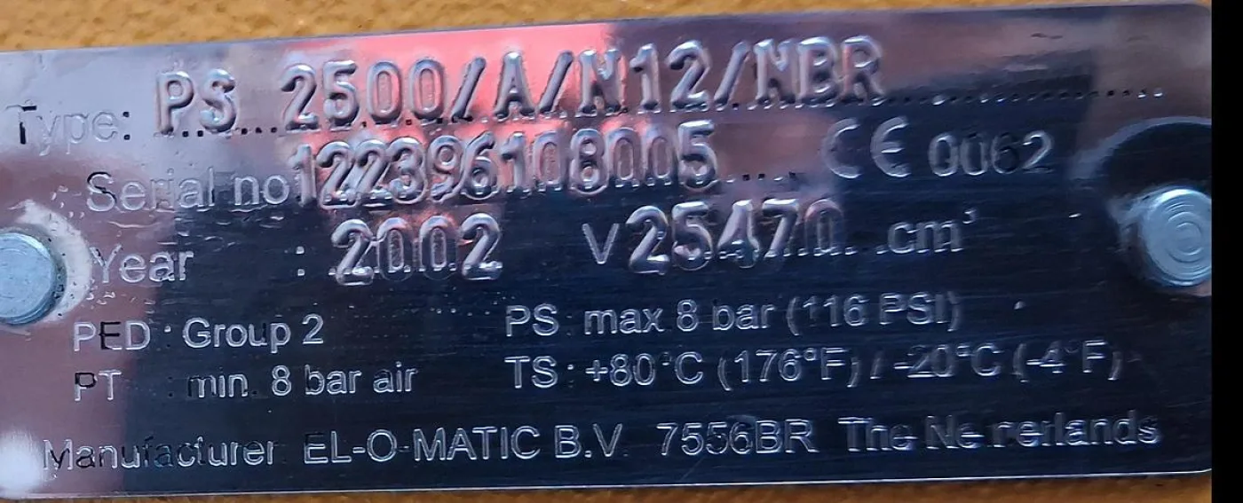 Klappenarmatur mit ELO-MATIC Pneumatikantrieb vom Typ P+F SJ 3,5 N DN250 - 8