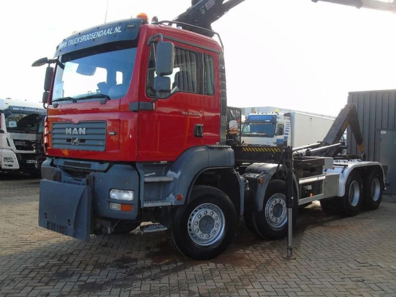 MAN Tga 41.440 8X4 + Hiab 166 E-3 Hipro + Remote + Hook System