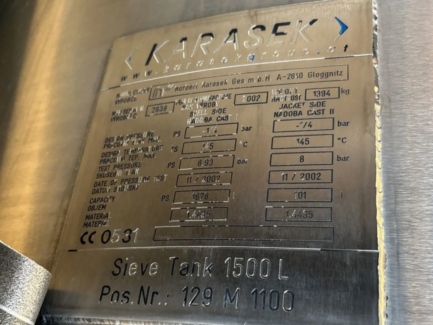 Norbert Karasek GmbH Gloggnitz Bioreactor 1500 l. - Bioreactor - 6