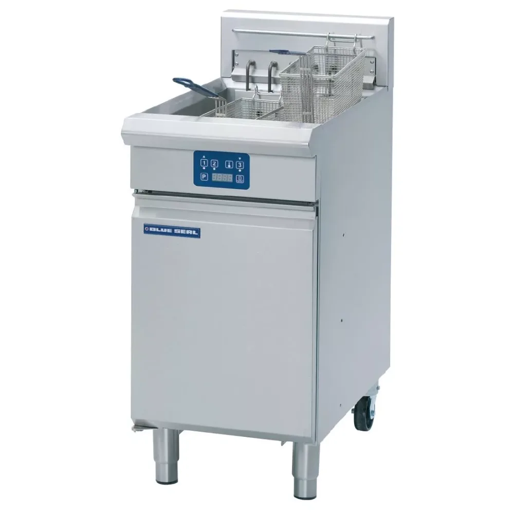 Blue Seal Single Tank Twin Basket Free Standing Electric Fryer E43E - islandcatering