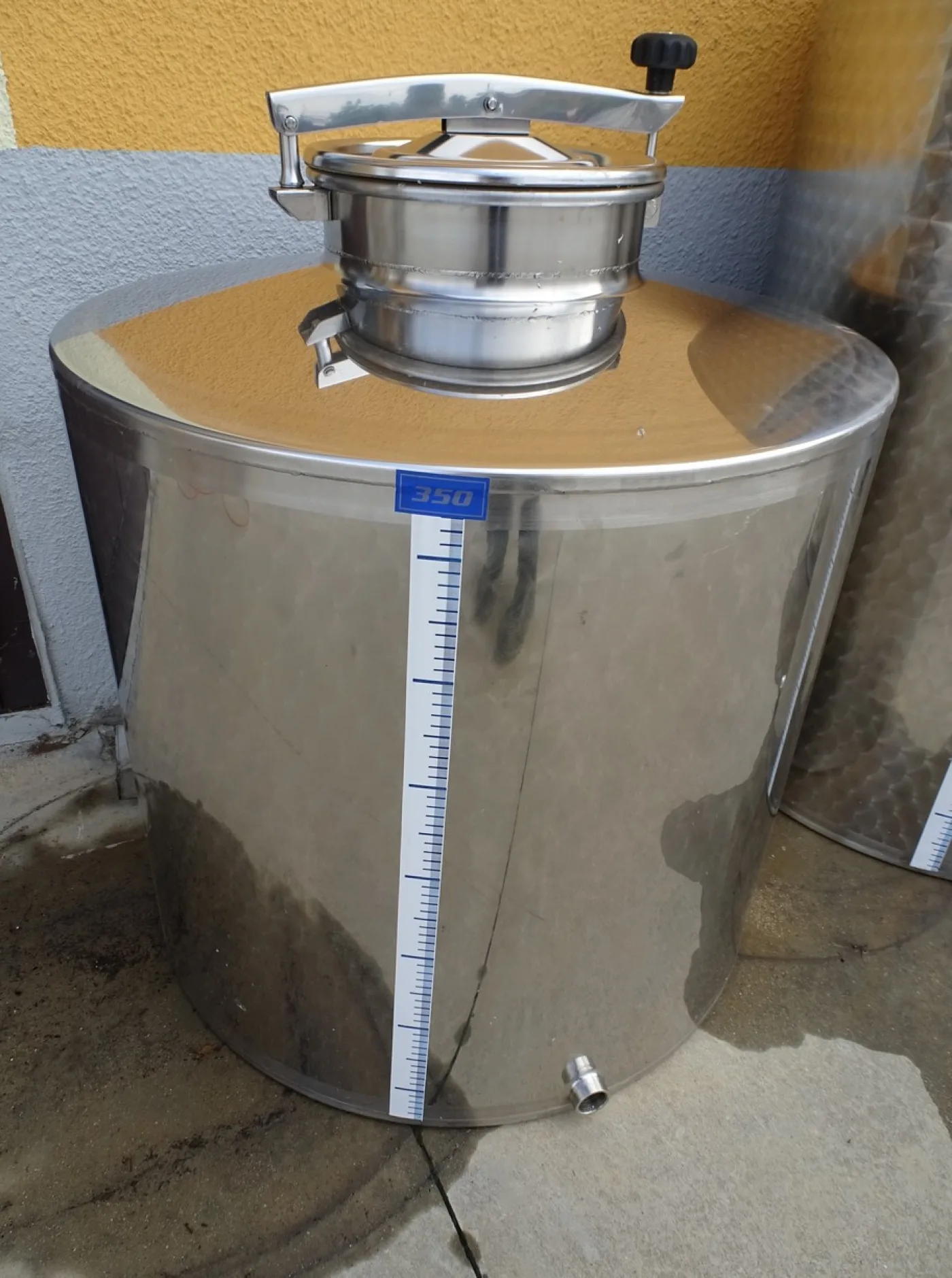 STAINLESS STEEL TANK CAPACITY 350-550-750-1000, STORAGE MODEL, FLAT BOTTOM WITHOUT LEGS NEW EQUIPMENT - 5