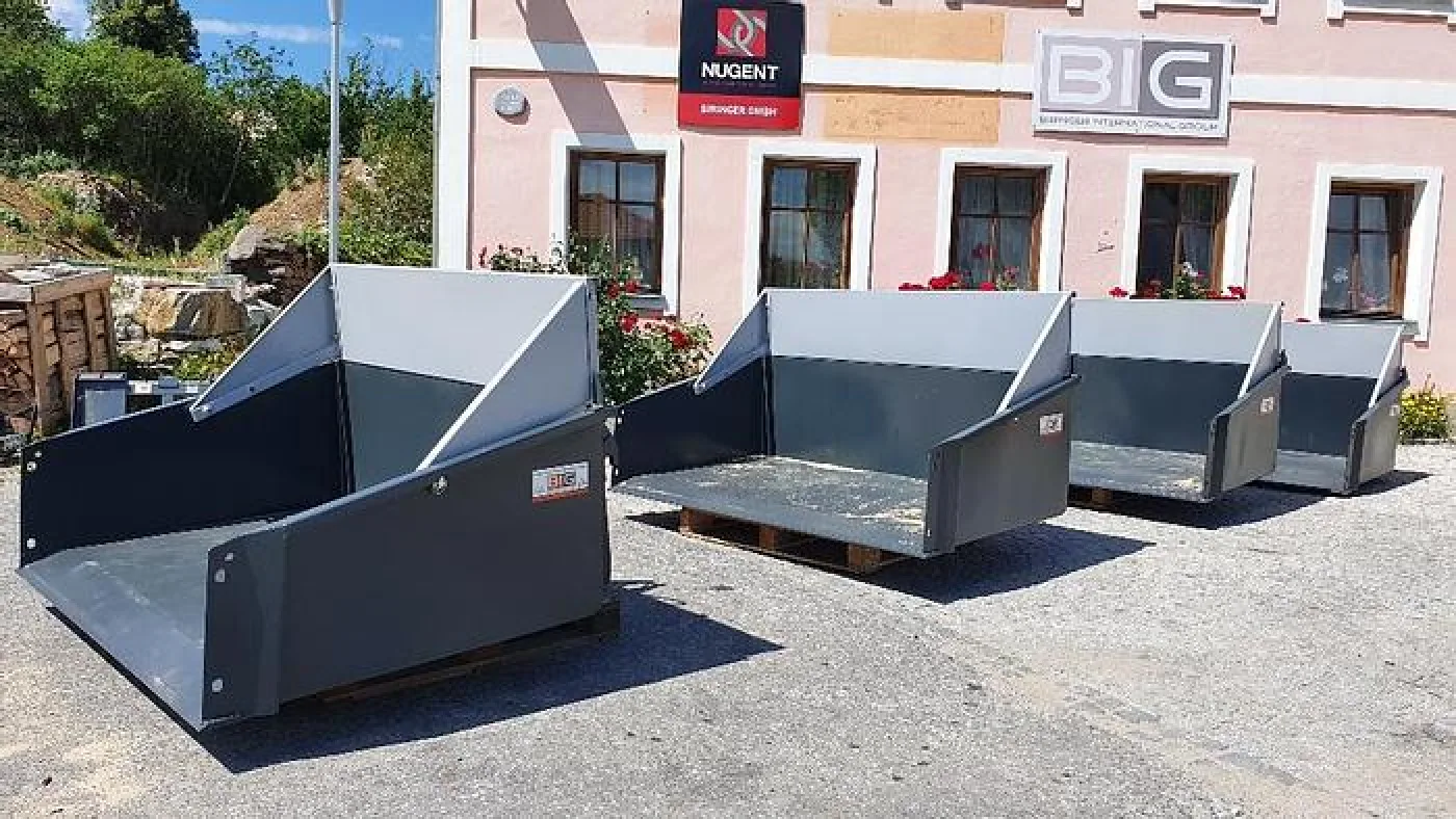 Schwerlast Transportbox / Kippmulde 180 cm mit 3 Punkt- & Euro Aufnahme - 4