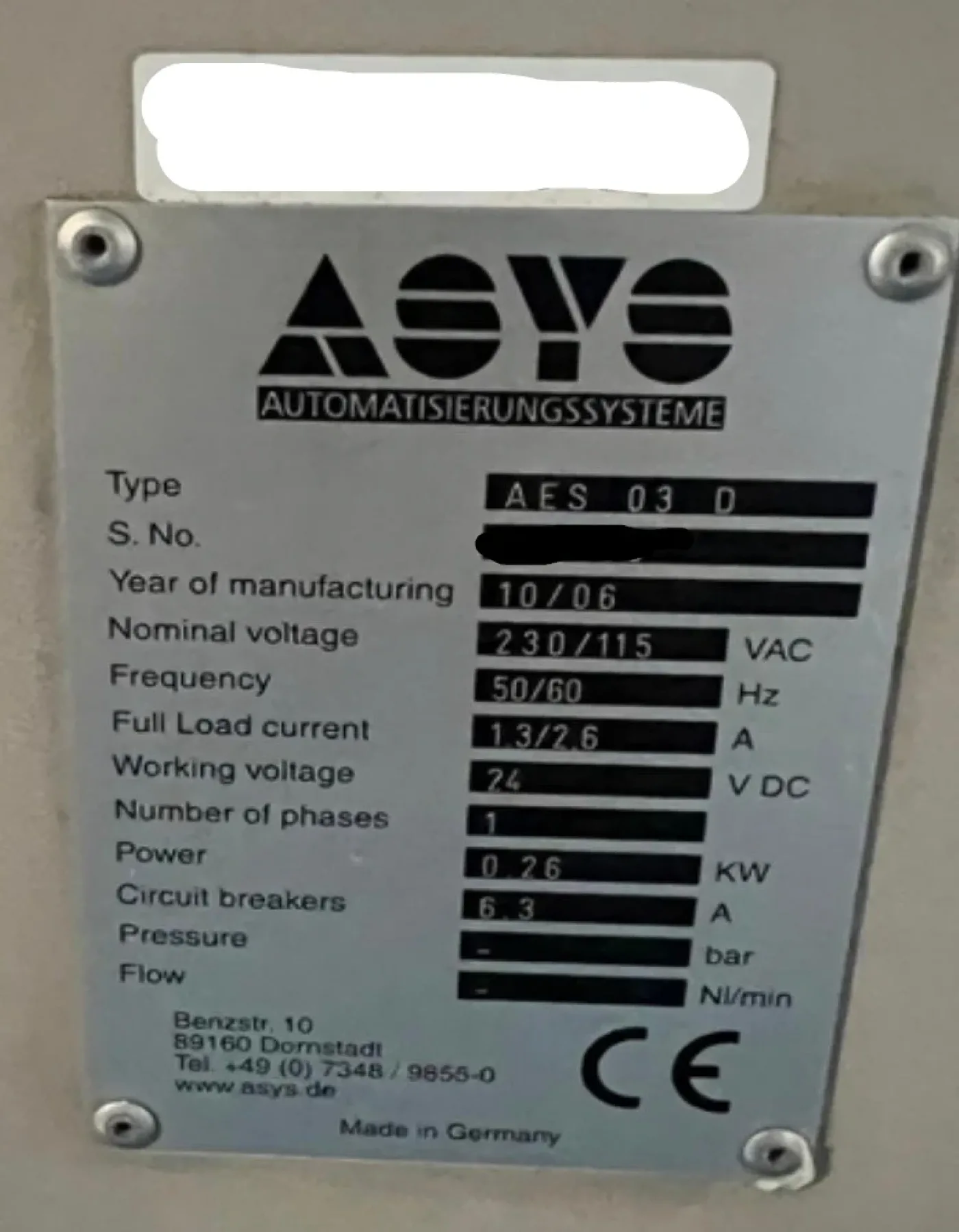 ASYS AES03D line loader, vintage 2006 - 2