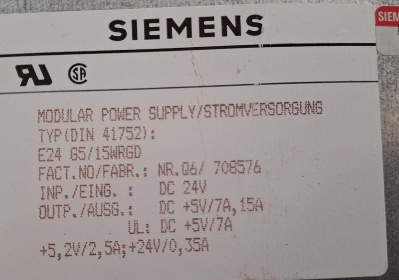 Siemens SIMATIC S5 Modular Power Supply 6ES5 951-5AA13