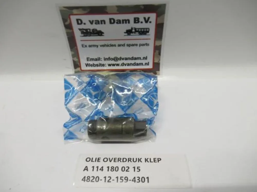 Olie overdruk klep