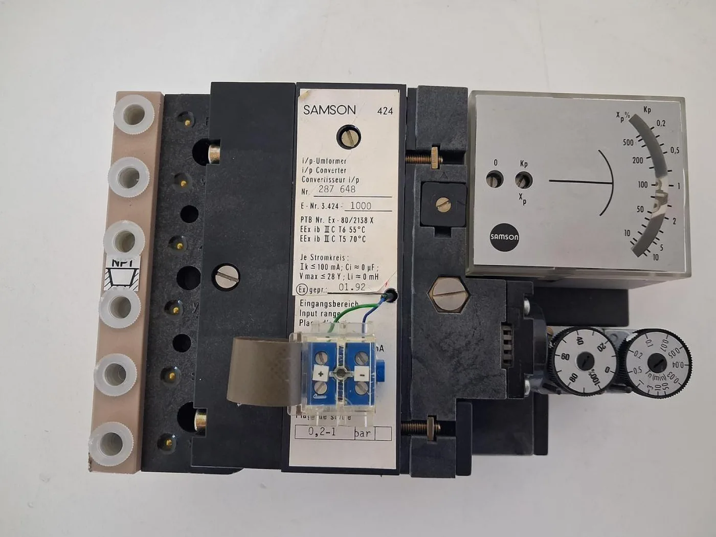 Samson 424 i/p Converter Typ 3424-1000 mit Reglerbaustein 3423-4 - 3