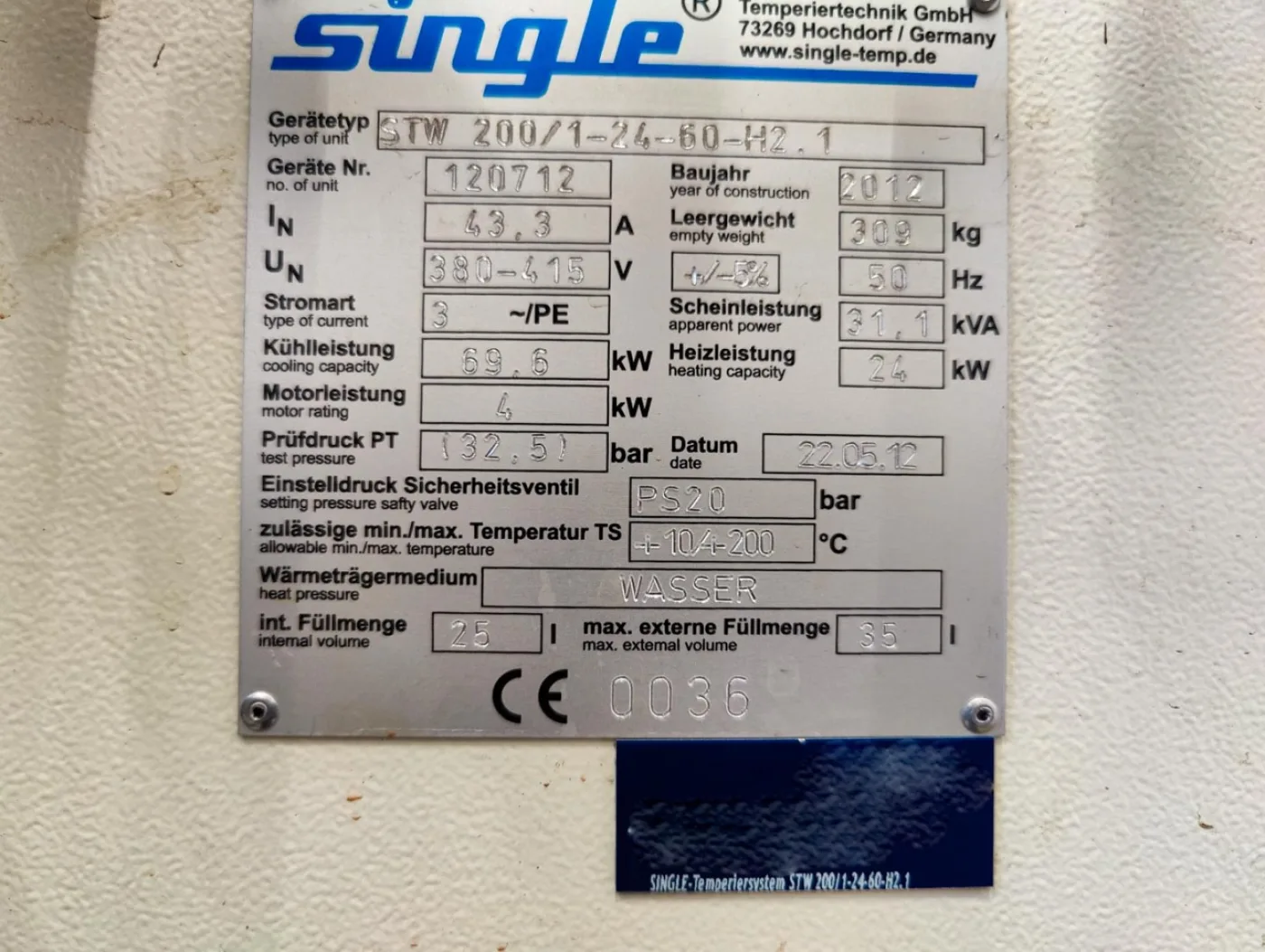 Single Temperiertechnik STW 200/1-24.60-H2.1 - Temperature control unit - 7