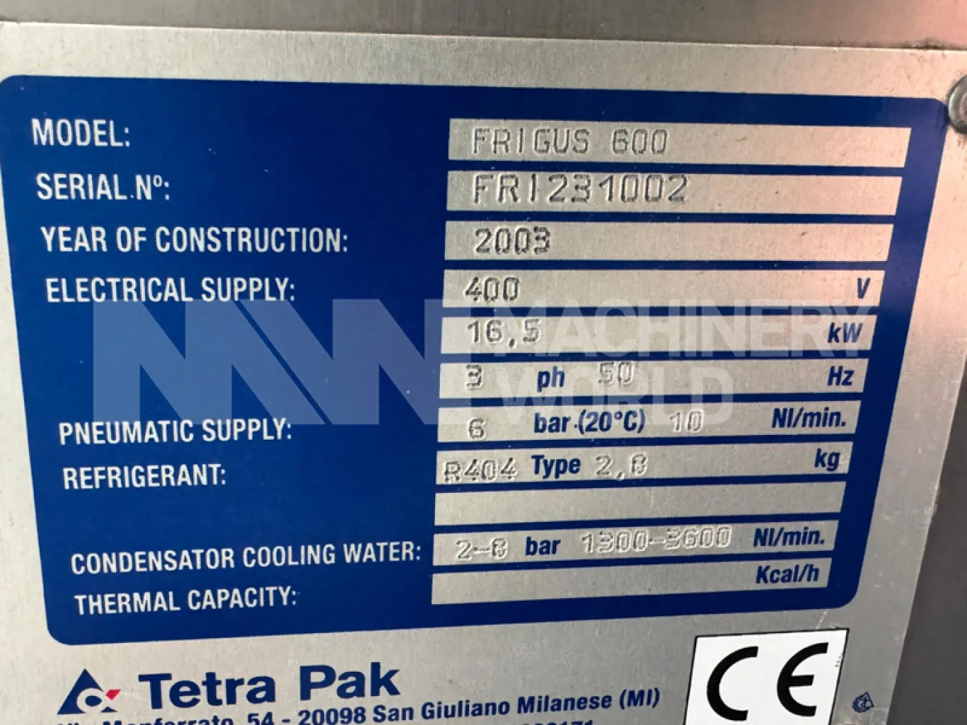 Tetra Pak Hoyer Frigus 600 C Ice Cream Continuous Freezer (Year 2003) - 6