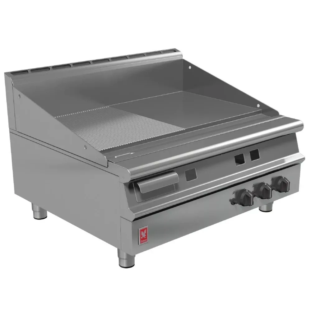Falcon Dominator Plus 900mm Wide Half Ribbed LPG Griddle G3941R - islandcatering