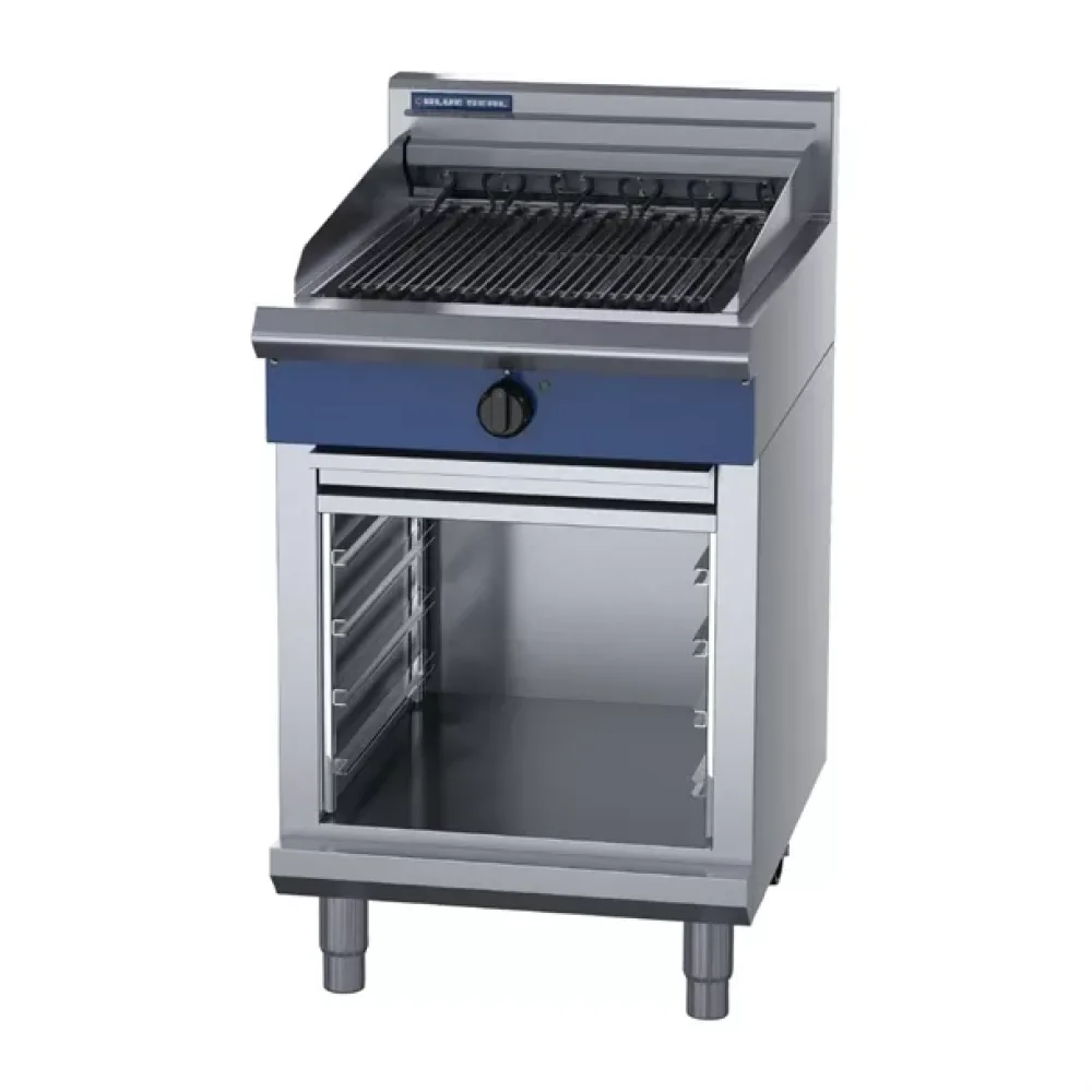 Blue Seal 900mm Elec Chargrill with Cabinet Base UKE596D-C - islandcatering