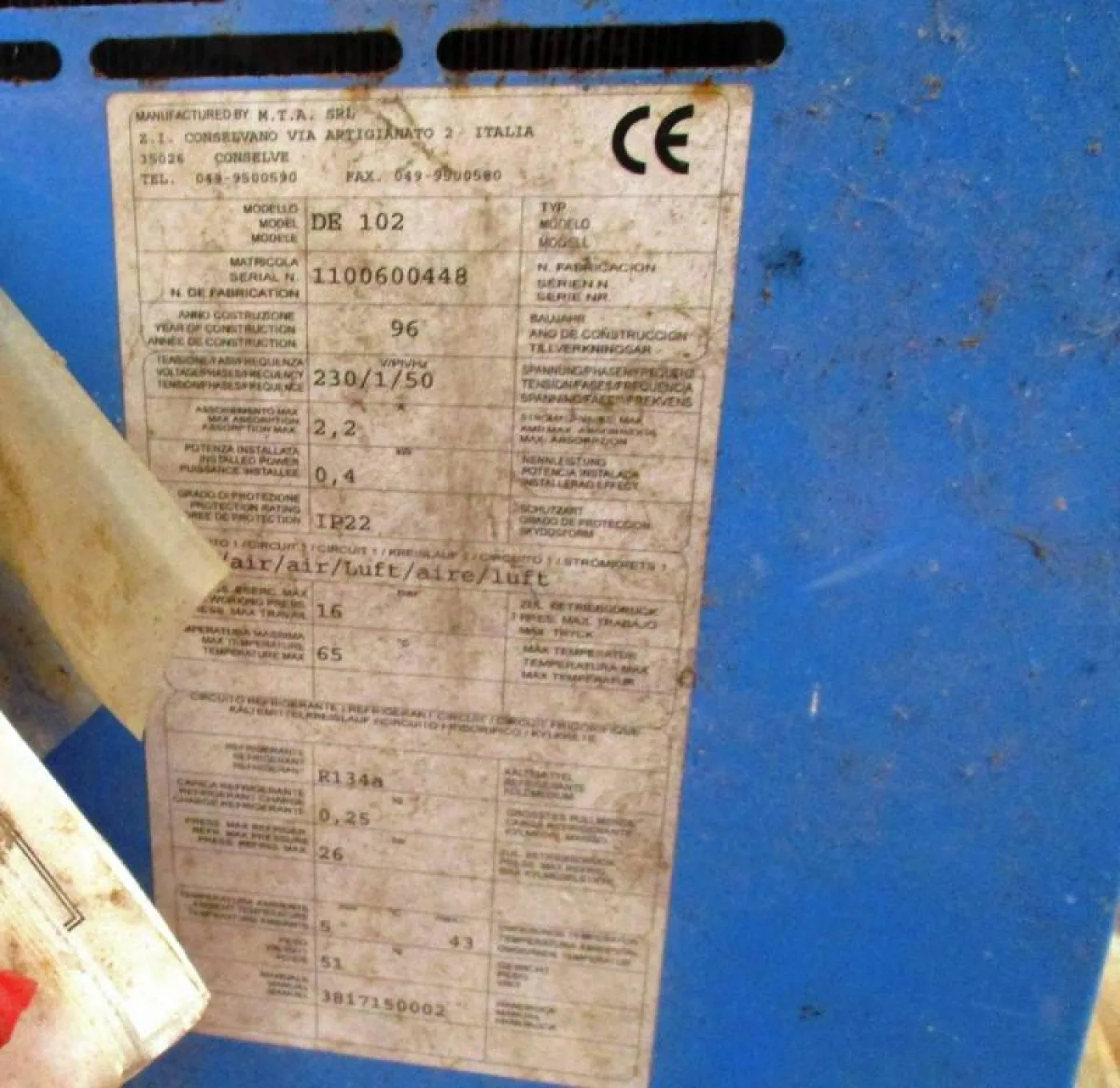 ESSICCATORE MTA DE 102 - 4