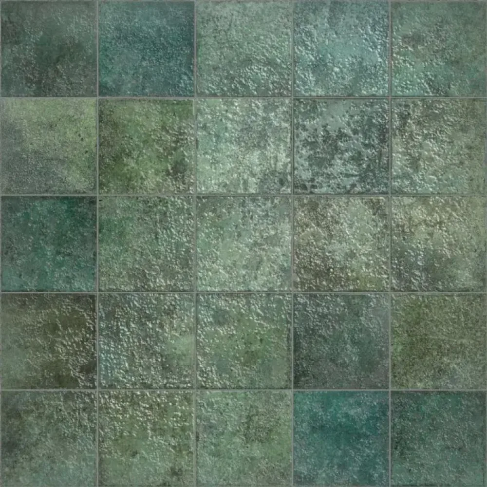 Ziri 10MM Emerald Glossy decor tegel glanzend 14.7x14.7 cm