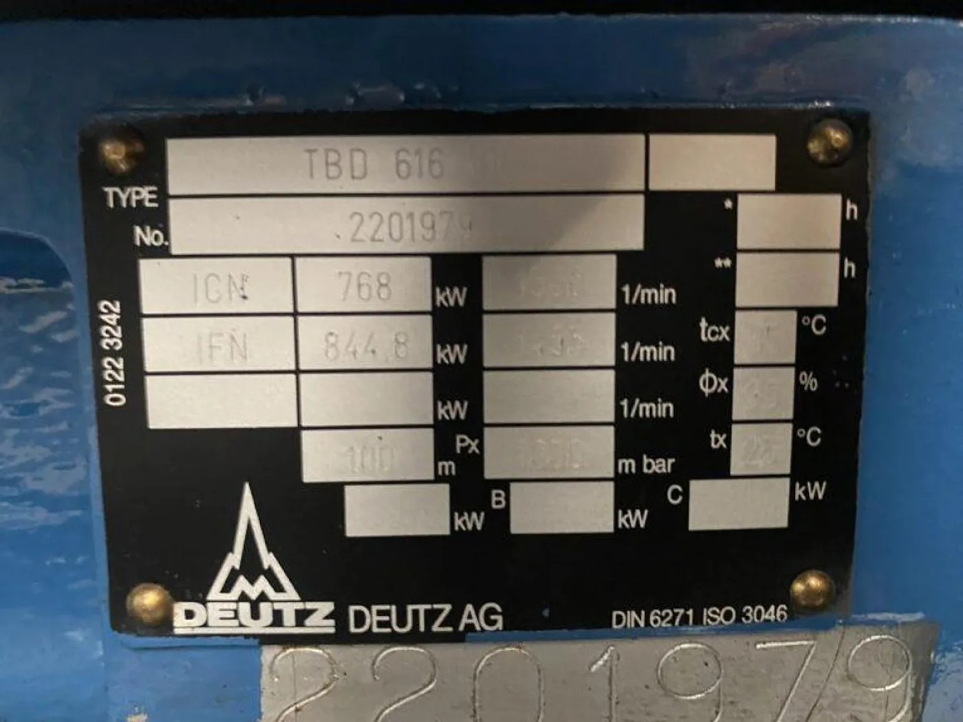 2000 DEUTZ TBD 616-V16 / STAMFORD DIESEL GEN.SET 800 KVA - 6