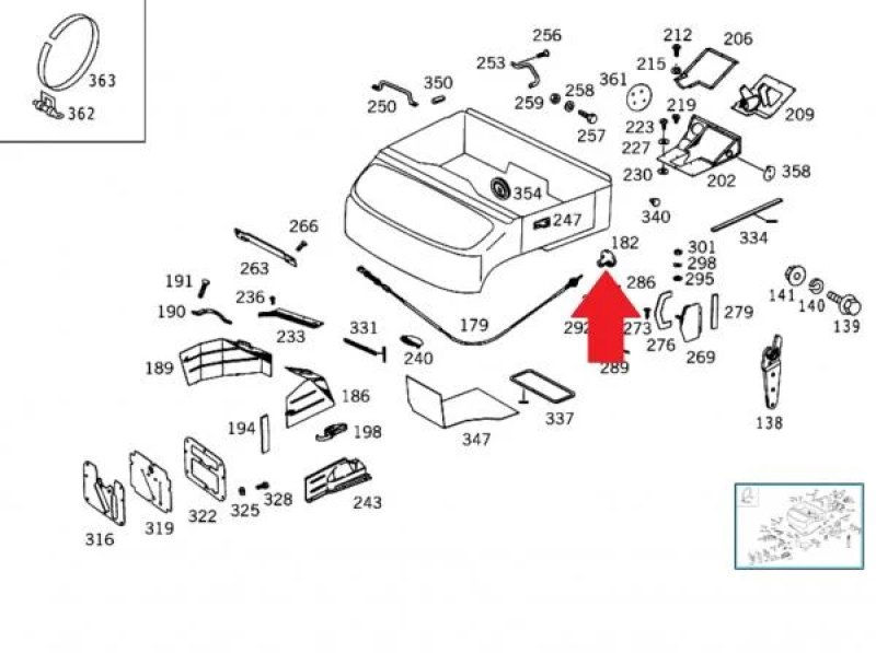 Knop motorkapkabel