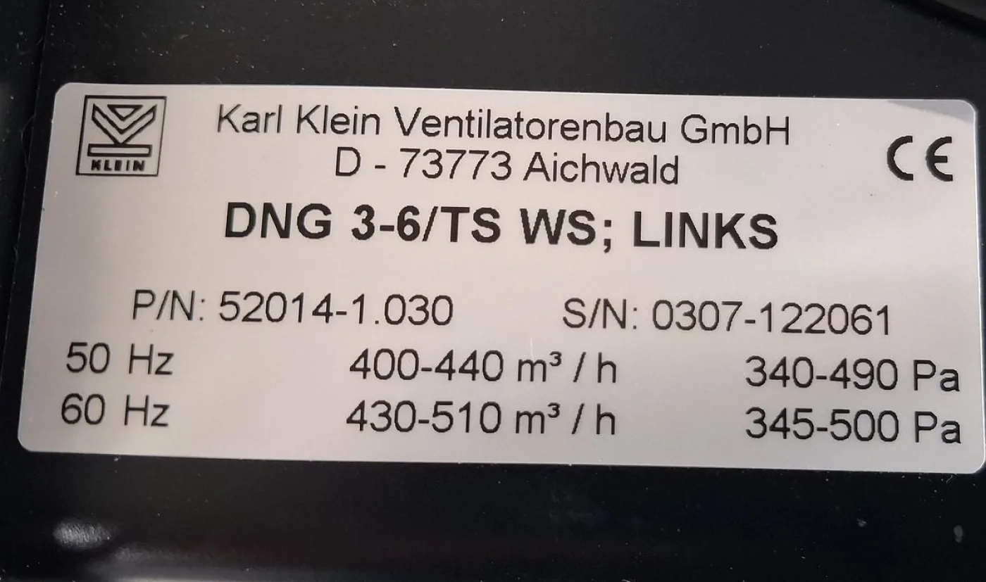Karl Klein DNG 3-6/7S WS Radialventilator - 5