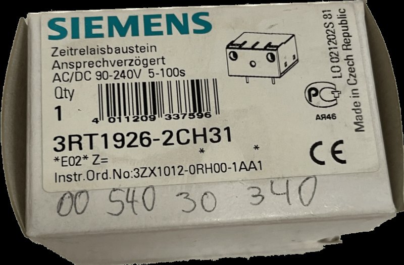 Siemens elektron. Zweidraht-Zeitrelais 3RT1926-2CH31