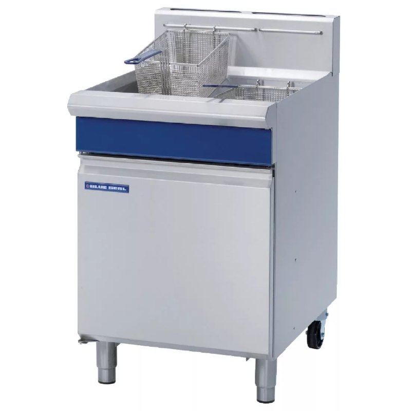 Blue Seal Single Tank Twin Basket Free Standing Propane Gas Fryer GT60 - islandcatering