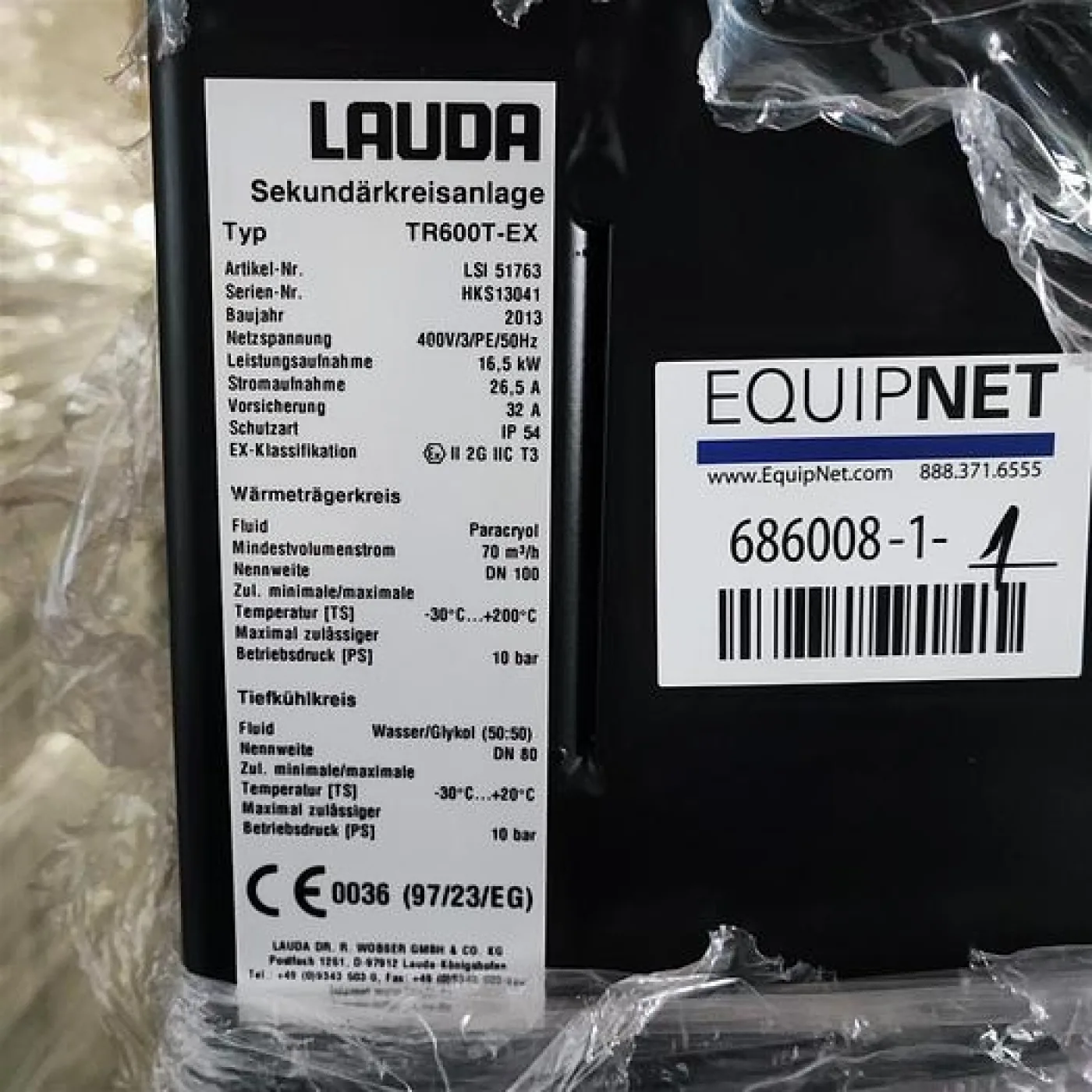 LAUDA TR600T-EX Process Temperature Control Unit – Stage 1 – ungebraucht – Baujahr 2013 - 8