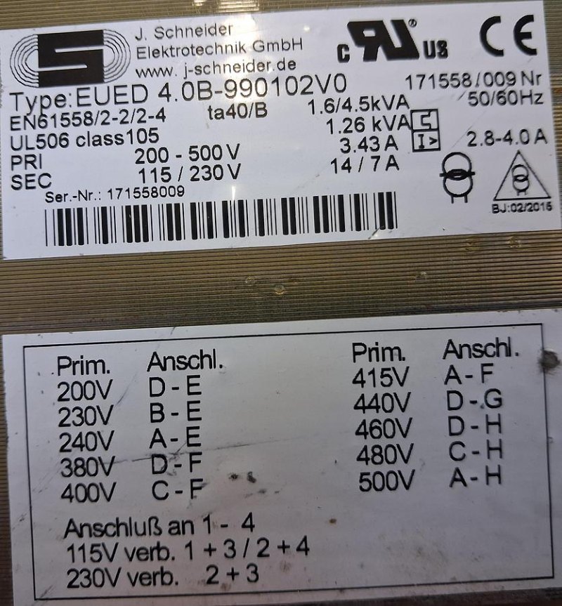 Schneider EUEDW 0,6B-990102V0 Steuer- und Trenntransformator
