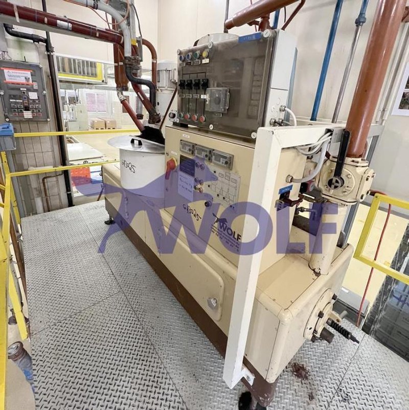 Schneckentemperiermaschine RASCH - Type TR-5 mit ca. 500 kg Stundenleistung.