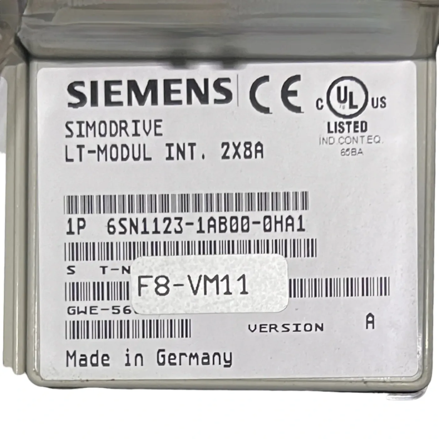 Siemens SIMODRIVE LT-Modul INT. 2X8A (6SN1123-1AB00-0HA1) - 2