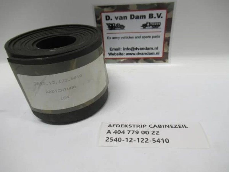 Afdekstrip cabinezeil
