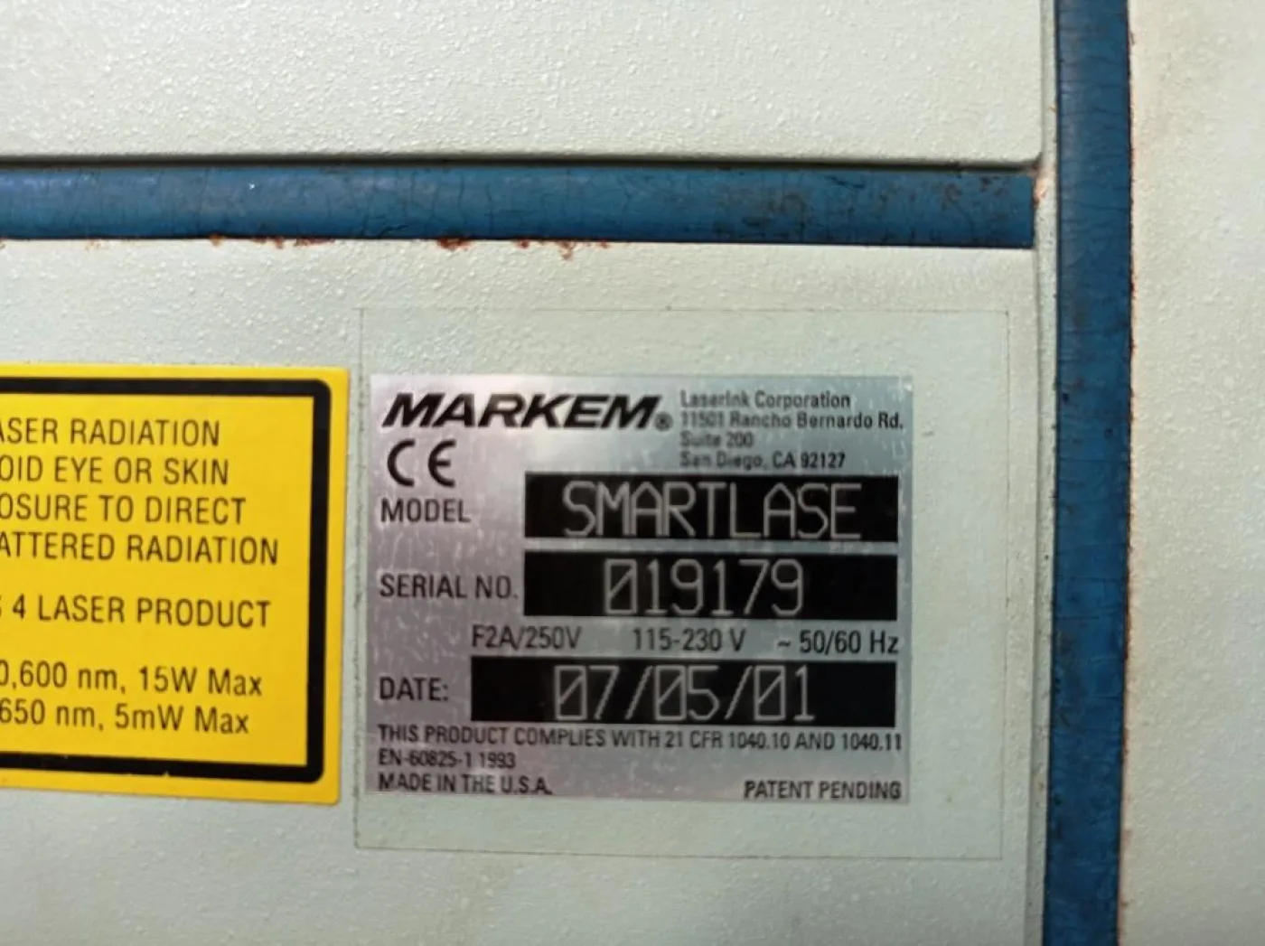 CODIFICATORE LASER – MARKEM – MOD. SMARTLASE 1 E BOFA L200 - 3