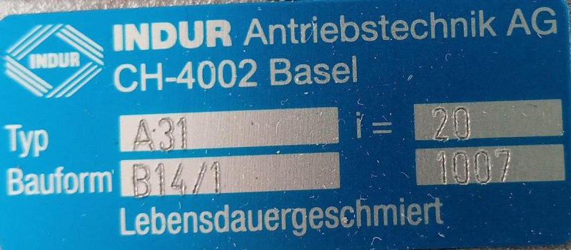 Indur 3 PH Asynchronous Getriebe Motor S6332
