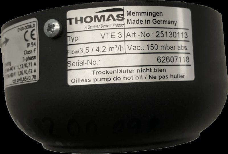 Thomas Drehschieber-Vakuumpumpe VTE 3