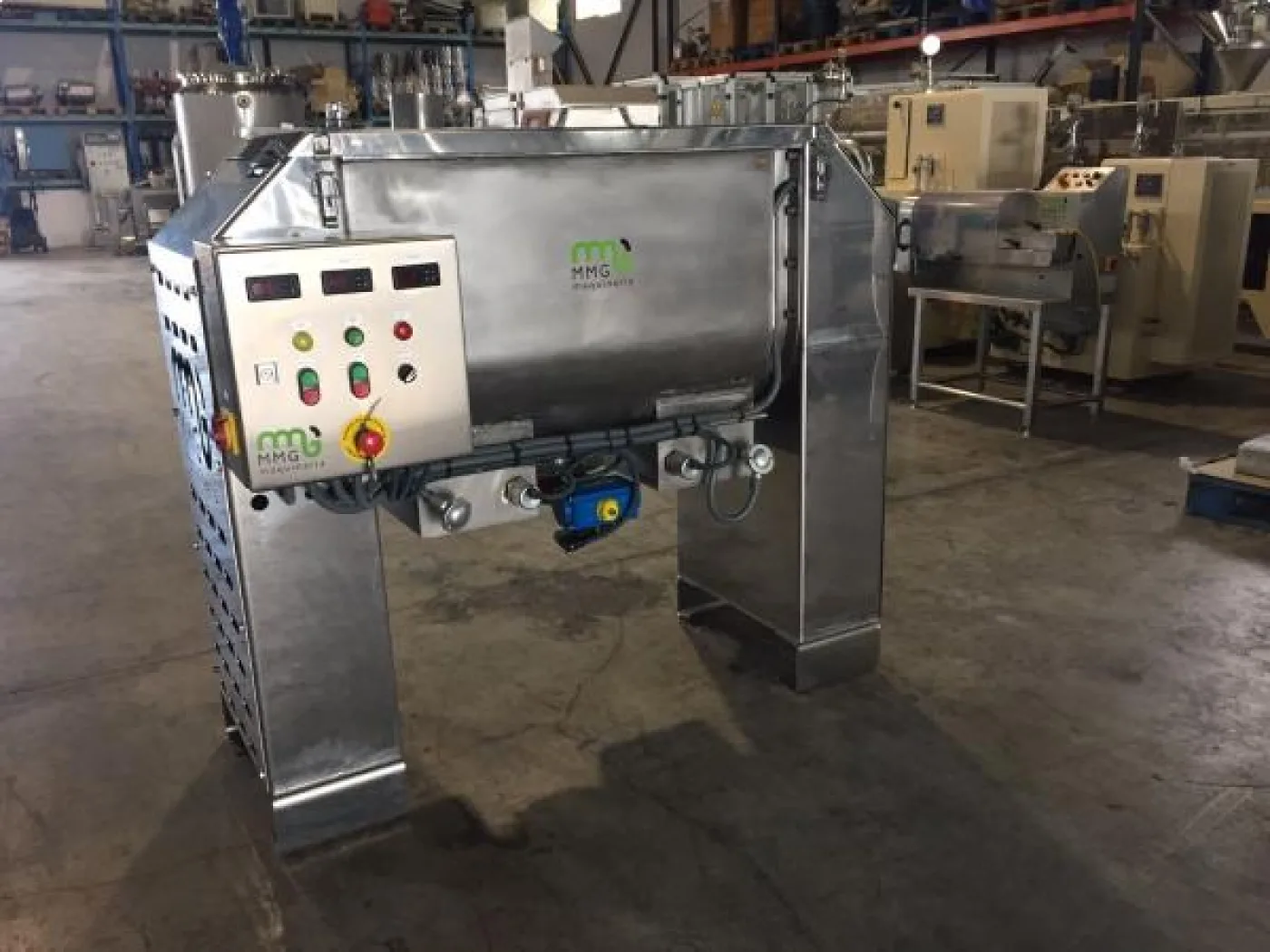Mezcladora de bandas horizontal con doble cuerpo con resistencias eléctricas 250 litros - 1