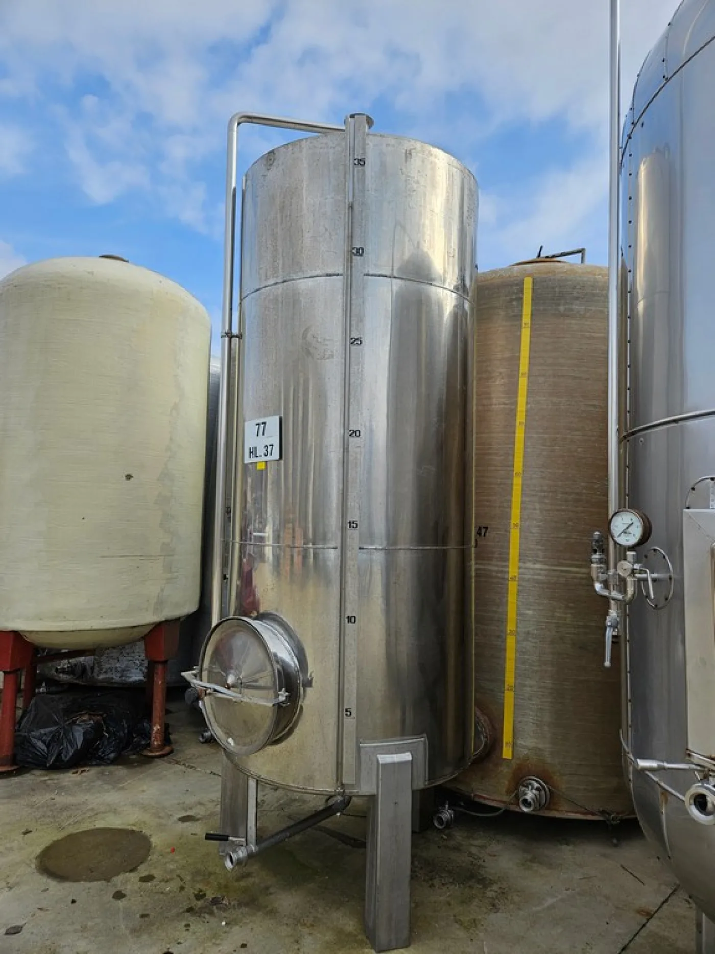 STAINLESS STEEL TANK CAPACITY LITERS 3700 (HL 37) ABOUT STORAGE MODEL, SECOND-HAND EQUIPMENT - 5