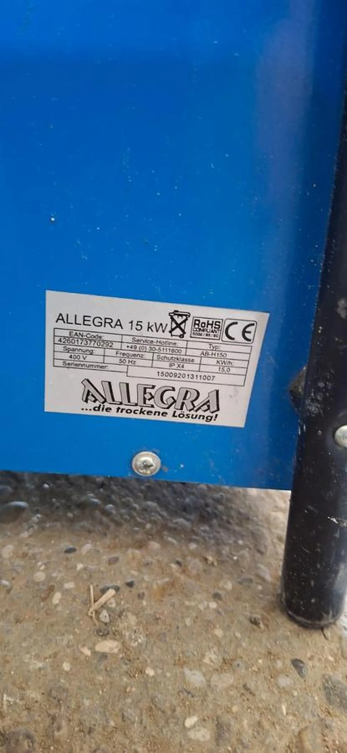 2014 Allegra AB-H 150 Elektro-Heizlüfter - 2