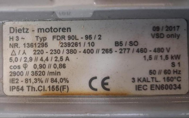 Dietz FDR POL-95/2 Vertikaler Radialventilator