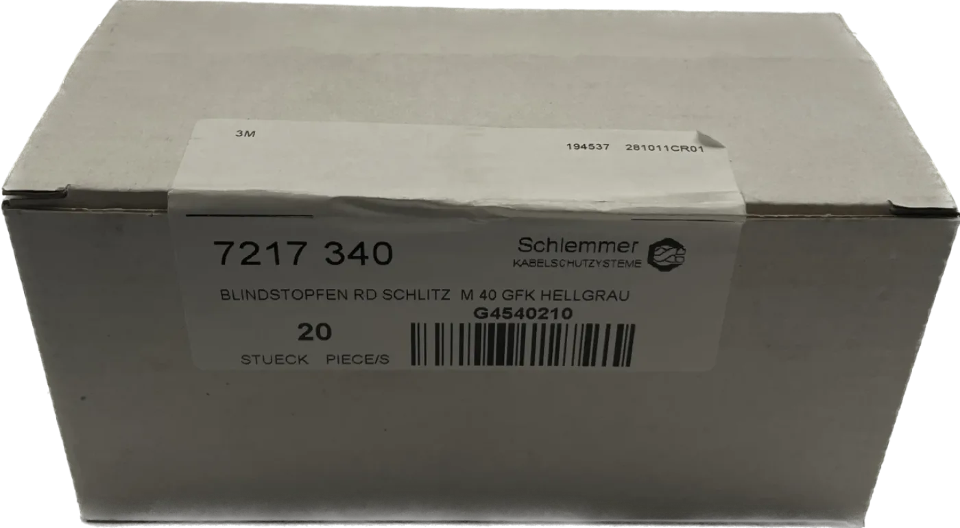 Schlemmer 7217340 Blindstopfen RD Schlitz M40 - 2