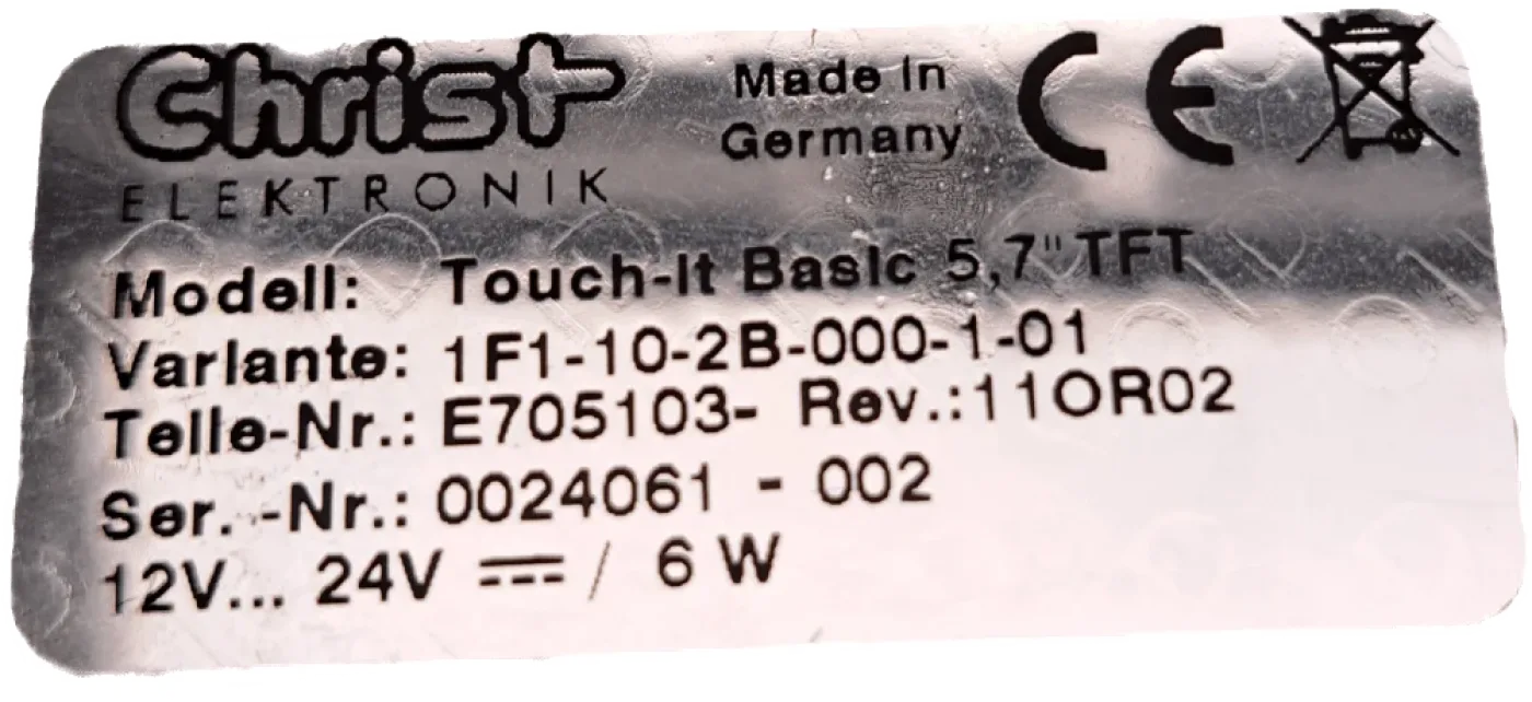 Christ Electronic Touch-it Basic 5,7" TFT E705103 - 3