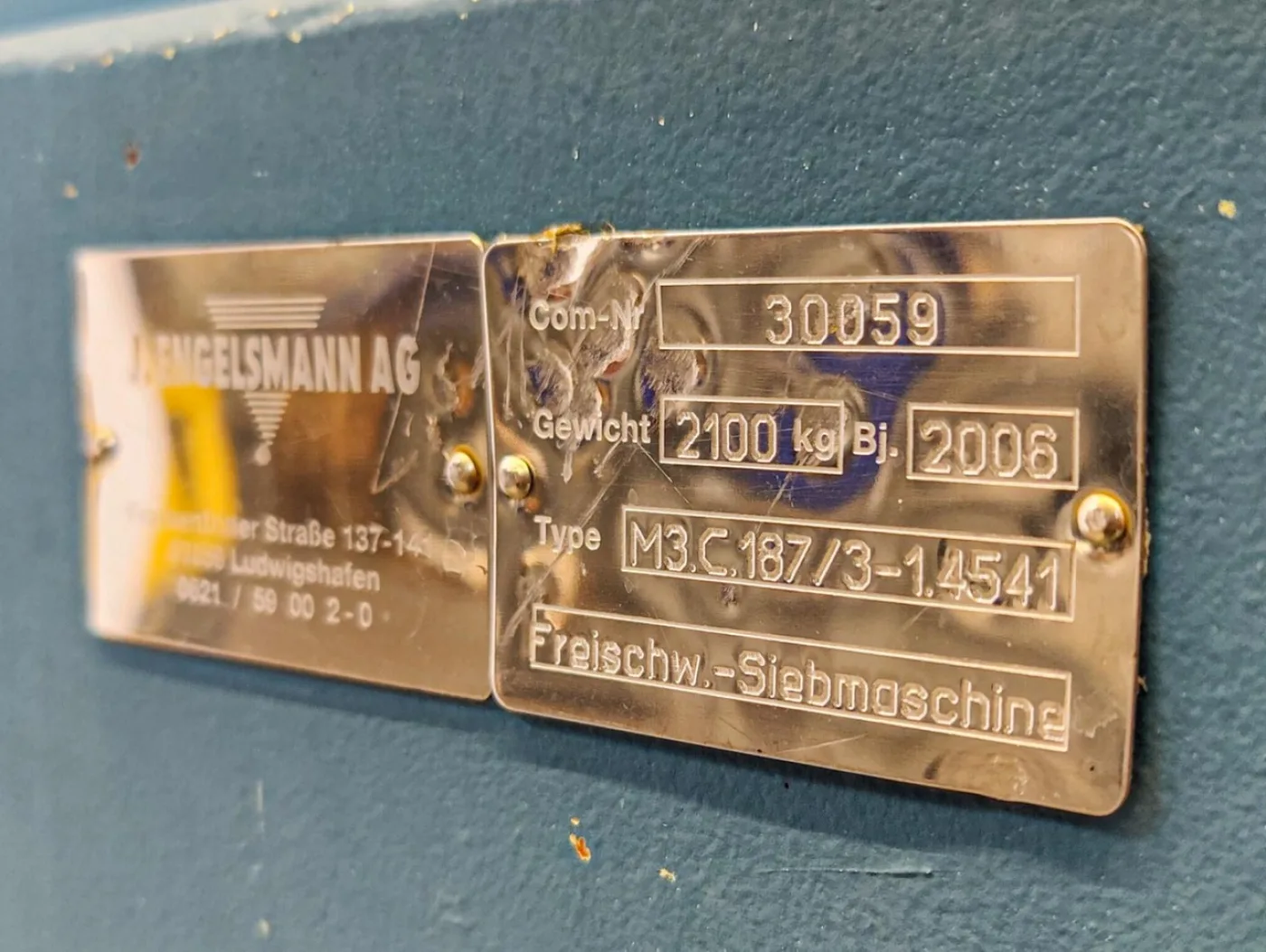 Engelsmann M3.C.187/3 - 1,9m² - Sortierung sieve - 8