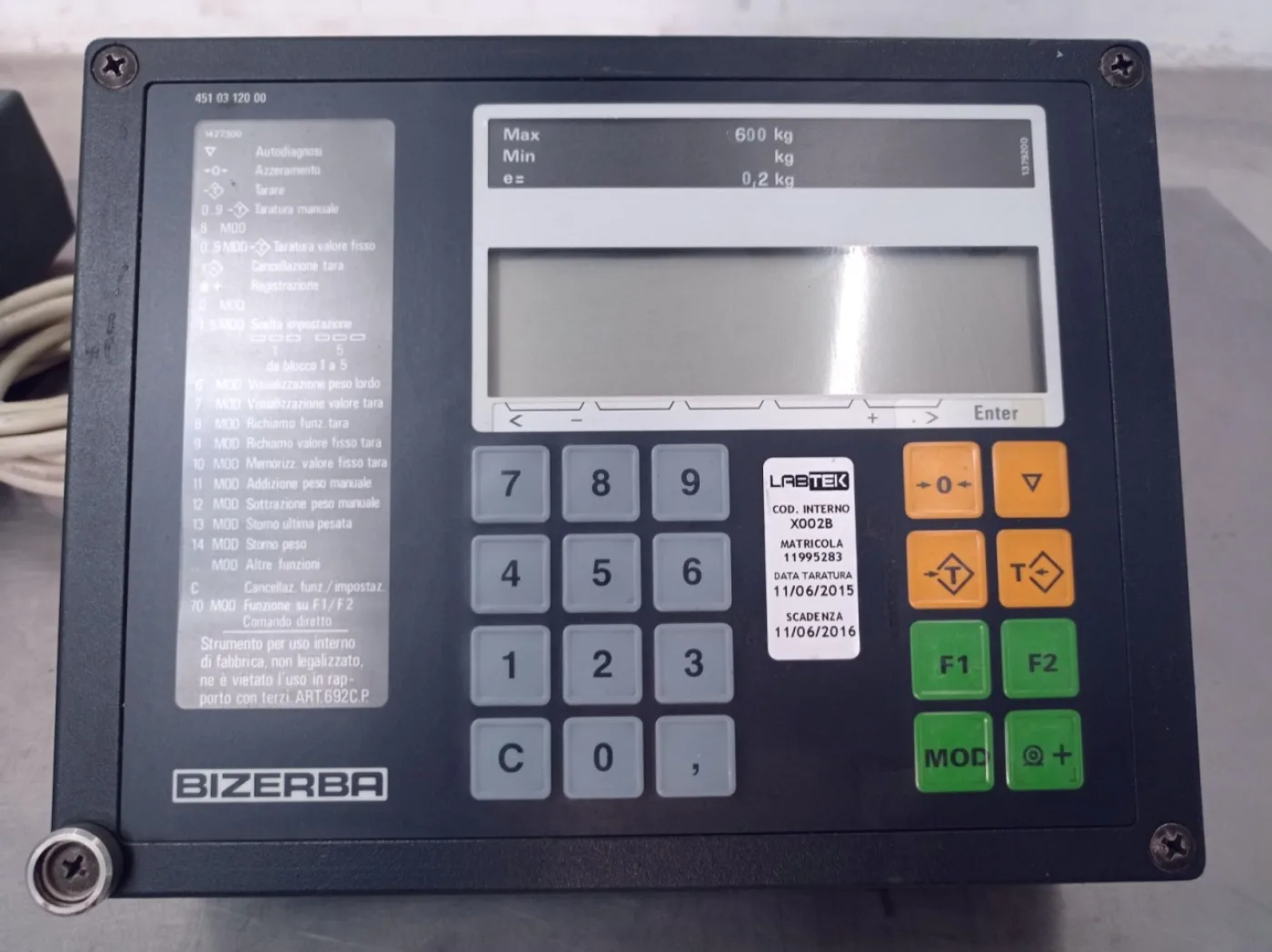 BILANCIA PESAPALLET – BIZERBA – MOD.VE3000P - 3