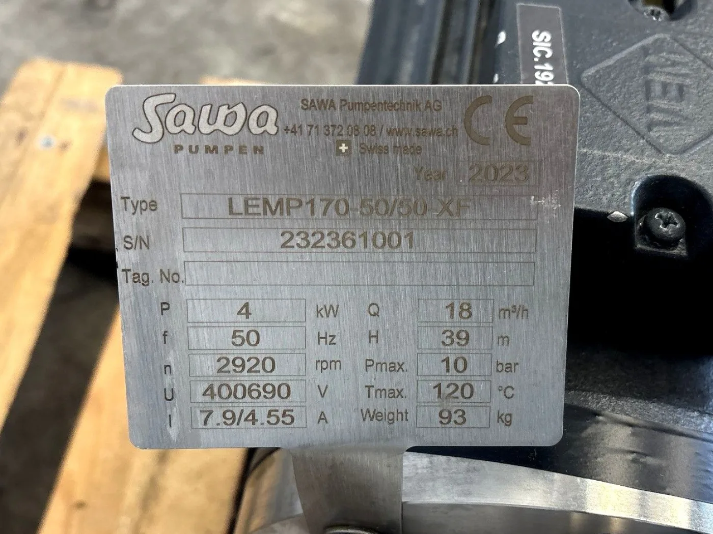 Sawa LEMP 170-50/50-XF / Magnetic driven - Centrifugal Pump - 7