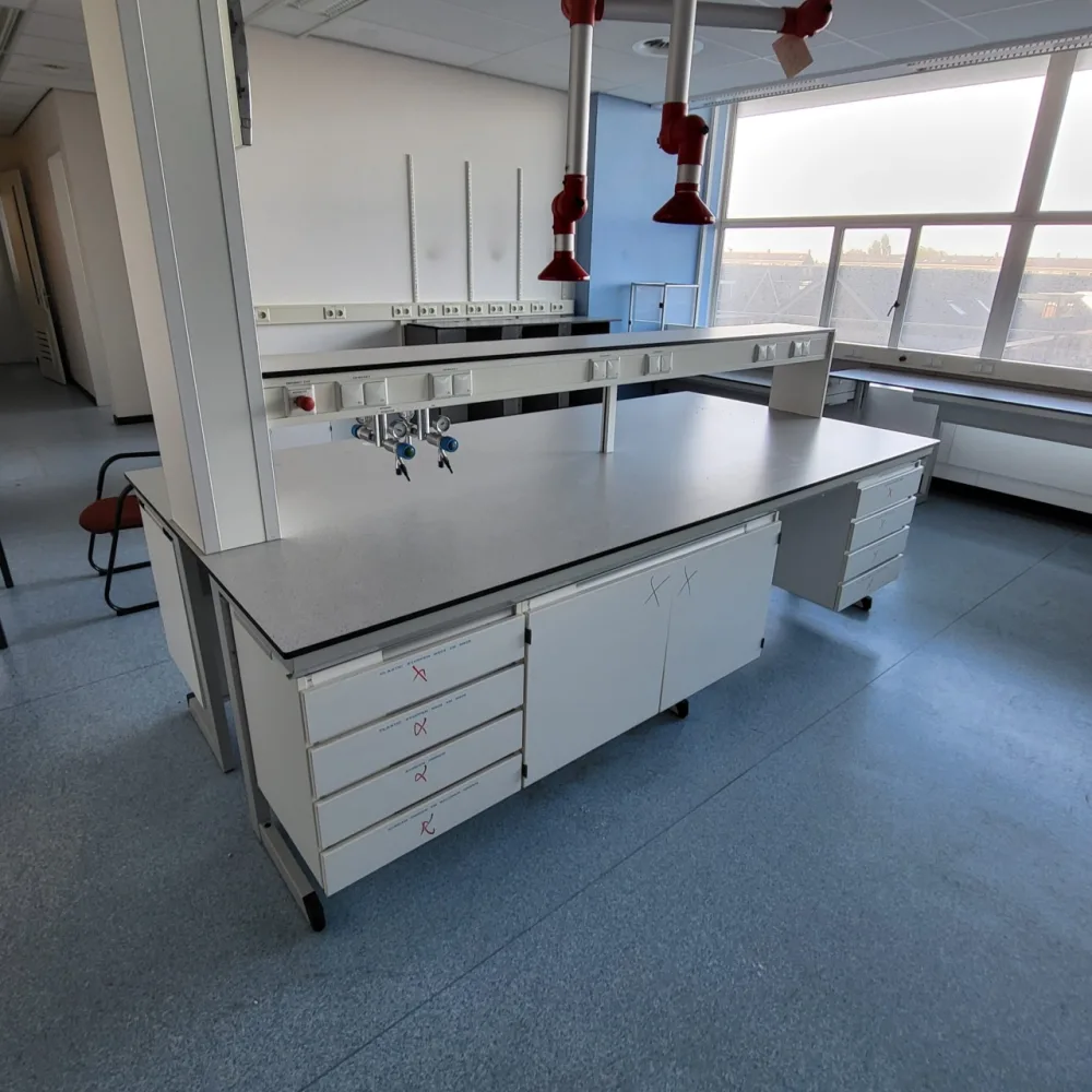 2027 - Used S+B island laboratory table (304 cm)